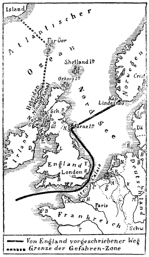 Karte zum 1. Weltkrieg