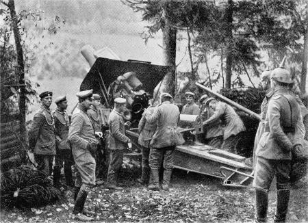 Westfront Erster Weltkrieg: Ein schweres deutsches Geschütz bei St. Mihiel