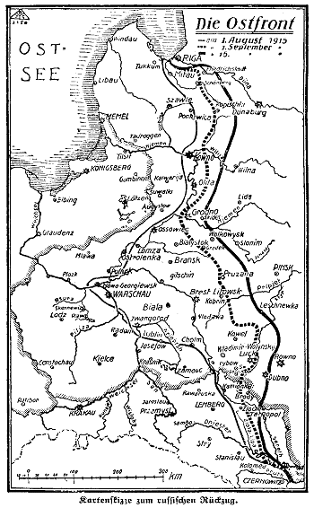 Die Ostfront am 15. September 1915