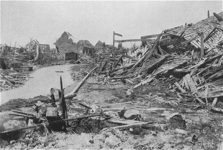 Westfront 1. Weltkrieg: Das zerstrte Dorf Mametz im Sommegebiet