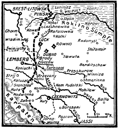 Karte zum 1. Weltkrieg