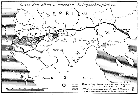 Albanischer und mazedonischer Kriegsschauplatz