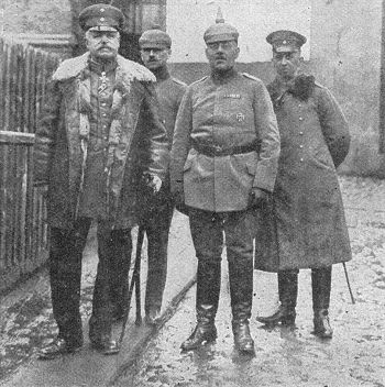 Der 1. Weltkrieg: Feldmarschall v. Eichhorn mit seinem Adjutanten Hauptmann v. Dreßler 