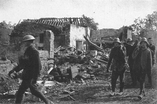Der 1. Weltkrieg: Oulchy-la-Ville kurz nach dem deutschen Rückzug